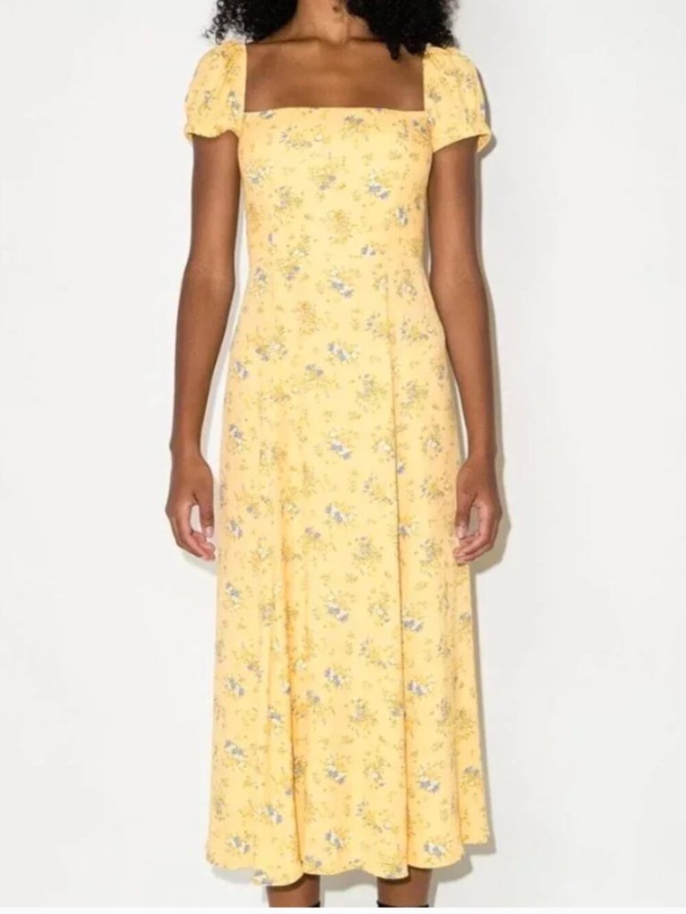 NWT! REFORMATION Sienne Floral-print Yellow Midi Dress